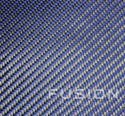 Гибридная ткань карбон-кевлар Twill синий 'Гибридная ткань карбон-кевлар Twill синий 100 см'